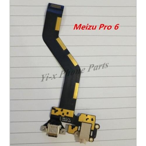 10pcs Microphone Module+USB Charging Port Board Flex Cable Connector Parts For Meizu Pro 6 5.2" Mobile Phone Replacement Parts