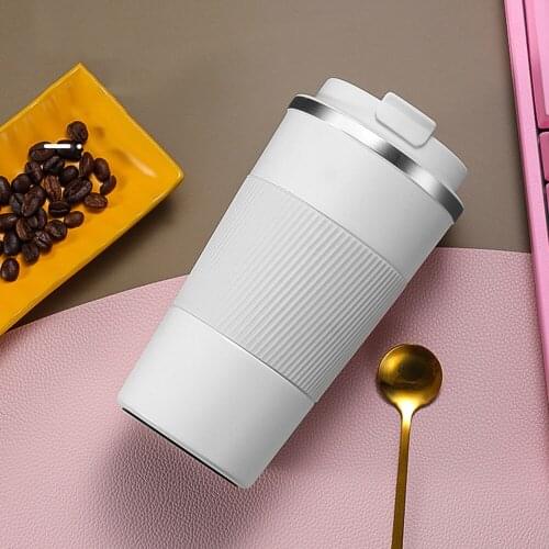 380ml/510ml Double Stainless Steel Coffee Thermos Mug With Non-slip Case Car Vacuum Flask Travel Insulated Bottle For Gifts