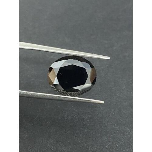 6*8MM Black Loose Oval Shape Moissanite GRA Diamond Loose Synthetic Jewelry Earring Stones