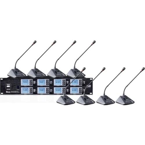 Bolymic Cordless Microphone 8 Channel Professional uhf Wireless microphone