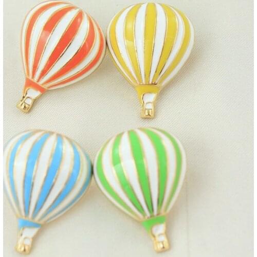 12pcs/ lot new style fashion jewelry accessories metal enamel hot balloon badge pin brooch