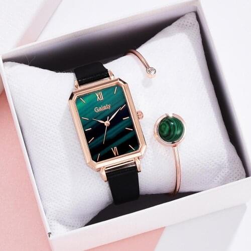 New Luxury Watches Women Set Bracelet Watch Watches Casual Leather Fashion Watches Female Ladies Quartz Clock montre femme