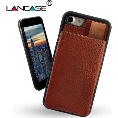 LANCASE Wallet Cover for iPhone 6 Case Silicone Leather Card Holder Phone Shell for iPhone 6 6s Plus Case Hoesje Business Fundas