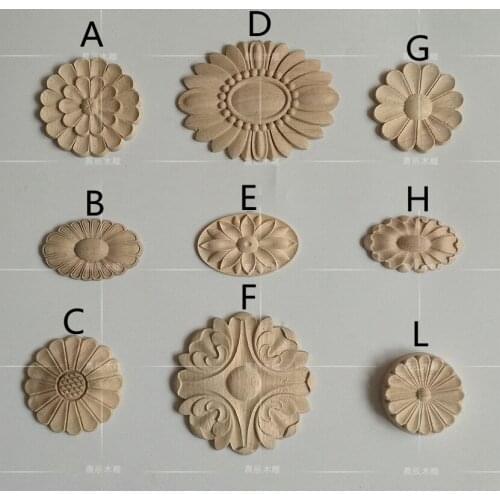 Wooden small decals, home and furniture decorated flowers(A731)