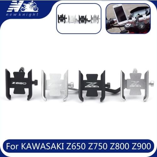For Kawasaki Z650 Z750 Z800 Z900 Z1000 Motorcycle Mobile Phone Holder GPS Navigator RearviewMirror Handlebar Bracket Accessories