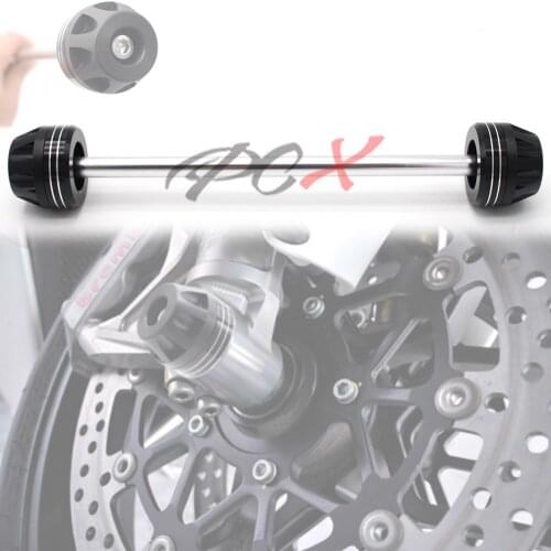For KAWASAKI ZX-6R NINJA 2014 15 16 2017 KLE 650 Versys Motorcycle Front Axle Fork Wheel Protector Crash Sliders Cap Pad