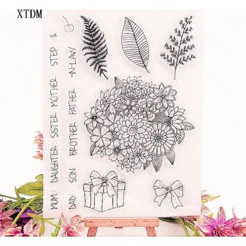 Hot selling Bouquet alphabet transparent clear stamp / silicone seal roller stamp DIY scrapbook album / card production