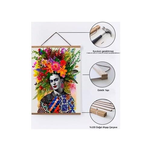 FRİDA Canvas Poster/Table-Papyrus (sent with Postüp) (50x70 cm) Home Dekorasyonyu