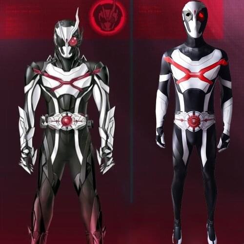 Game Kamen Rider Zero Cosplay Lycra Spandex 3D Print Costume Superhero Halloween Costume Cosplay Bodysuit Zentai Costume Adult