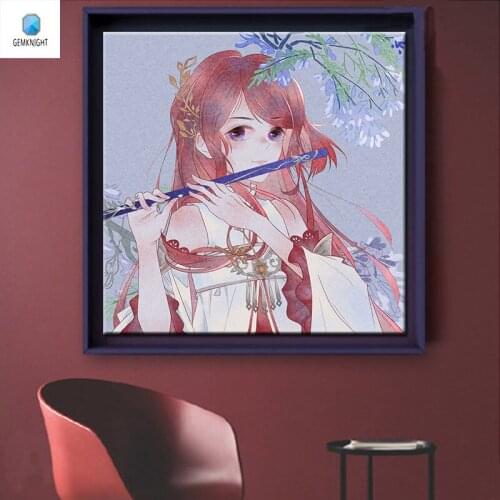 Classical beauty diy oil painting by numbers digital paint by numbers Traditional Chinese diy digital painting anime poster