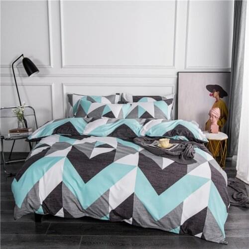 King Bedding Set Queen Size Bed Cover Sets For Bedroom Geometric Style Bedclothes With Pillowcase Reactive Printed Duvet Cover