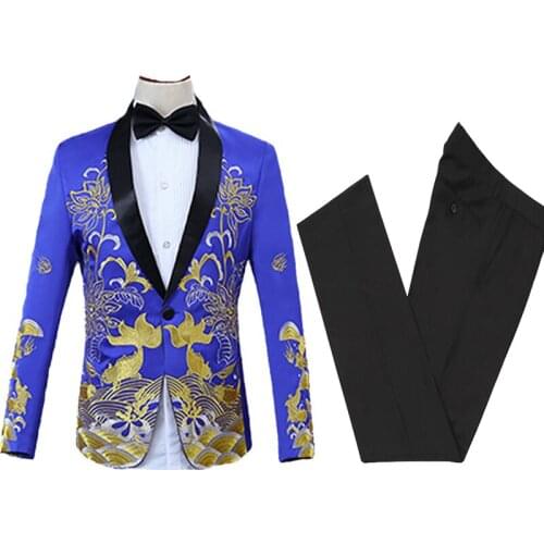 2020 New Arrival Printed Suits Mens Suits For Wedding Custome Made Suits Formal Blazer Party Suit Two Pieces Suits(Jacket+Pants)