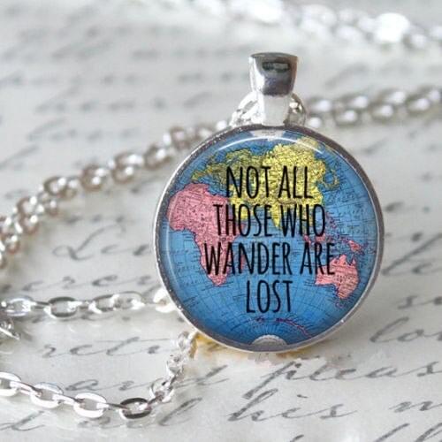 2020 New Handmade Jewelry Vintage world map Art Photo Cabochon Glass Pendant Chain Necklace For Men Women Commemorate Gift