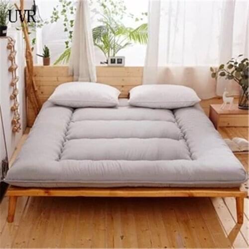 UVR Pure Color Simple Thick Bed Mat Comfortable Non-slip Floor Mat Foldable Single Double Tatami Student Dormitory Mattress