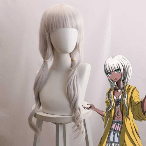 Anime Danganronpa Killing Harmony Angie Yonaga Cosplay Wig High Temperature Resistance Synthetic Hair Festival Carnival