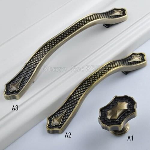 8PCS 2 Colors Countryside Cabinet Wardrobe Knobs Drawer Furniture Cupboard Kitchen Cabinet Door Pulls Handles and Knobs JF1409