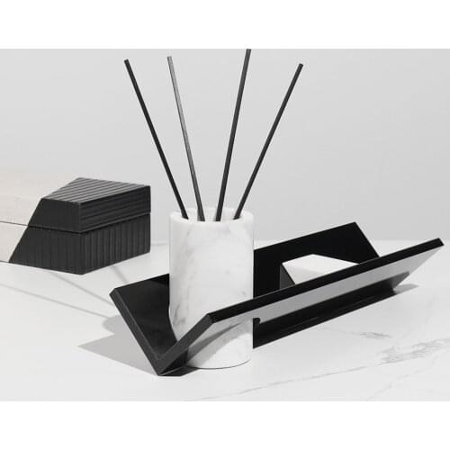 Modern Geometric Bookshelf Marble Pen Holder Decoration Soft Decoration Sample Room Living Room Porch Study Office Furnishings