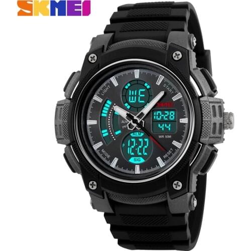 SKMEI Sport Watch Dual Display Digital Quartz Clock Men Waterproof Electronic Wristwatches Relogio Masculino Men Sports Watches