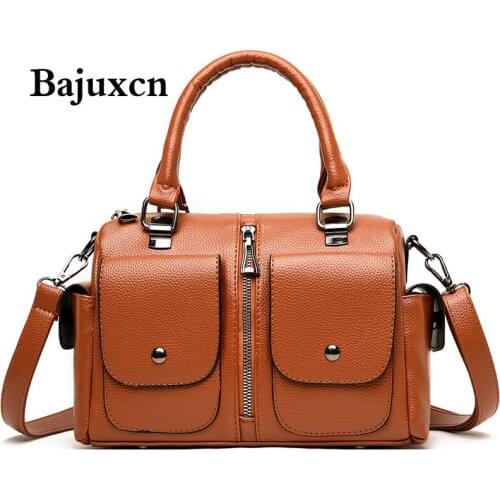 Fashion womens bags luxury designer multi-pocket handbags high quality leather shoulder messenger bag classic Boston bag