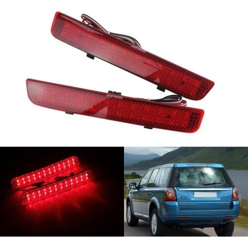 ANGRONG 1 Pair 2x LED Rear Bumper Reflector Brake Stop Light Lamps For Land Range Rover L322 Freelander 2 / LR2