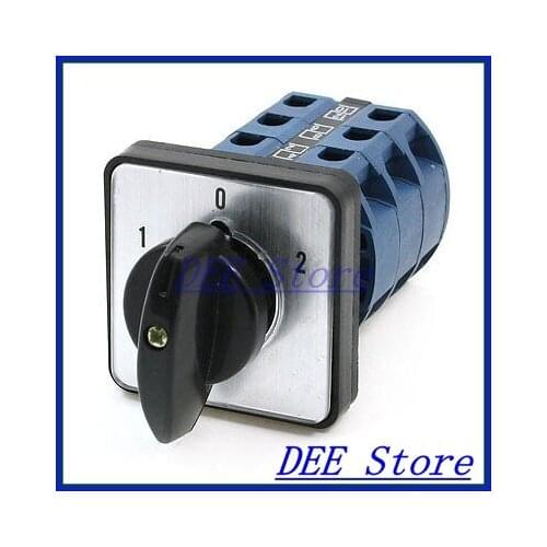 Ui 660V Ith 25A 12 Terminals 3 Positions Latching Rotary Changeover Cam Switch
