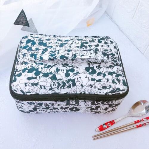 Disney Mickey cartoon waterproof insulation bag Minnie lunch box bag girl boy out picnic bag childrens handbag