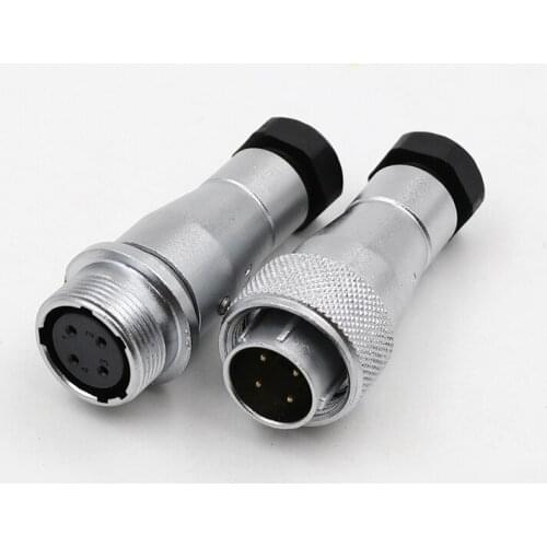 WEIPU WF16 TA+ZA Metal Shell M16 Waterproof Electrical Inline Wire Cable Connector 2 3 4 5 7 9 10 Pin Male Plug Female Socket