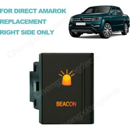12V 3A BEACON Push Button Switch On-off Orange Led for VW Volkswagen Amarok OEM Replacement Wiring Set, Right Side