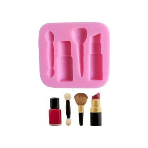 100pcs Makeup Tools Design Lipstick Fondant Cake Molds 3D Silicone Soap Chocolate Candy Decorative baking Bakeware kitchen