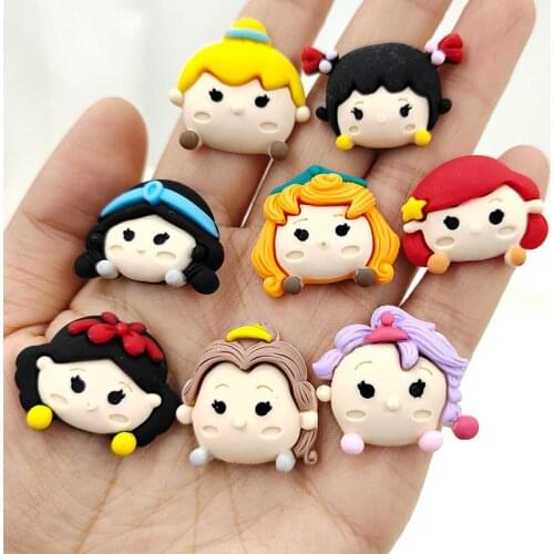 20Pcs/lot Kawaii Cartoon Girl Head Flat back Resin Cabochon Scrapbooking Hair Bows Center Craft DIY Phone Decoration Accessories