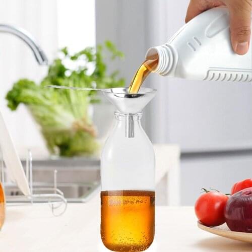 3pcs/set Stainless Steel Funnel Mini Oil Wine Integrated Funnel Liquid Dispenser Dropshipping Home Kitchen Supplies