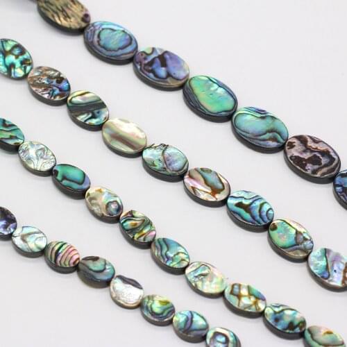 New Natural Abalone Shell Cute Egg-shaped Loose Beadsfor Jewelry Making Necklace DIY Bracelet Accessories Banquet Gift 4PCS