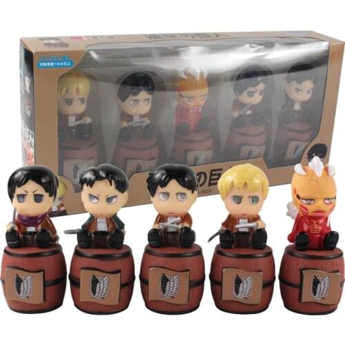 5pcs/set 11-12cm Attack on Titan Coin Bank Kenma Koushi Hinata Tobio Shoyo PVC Cartoon Decoration Figure Toys