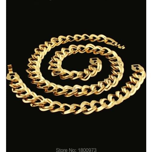 Adixyn Ethiopian Jewelry Set Gold Color Chain Jewelry Sets Bracelet & NecklaceJewelry Sets African Women Wedding Gifts