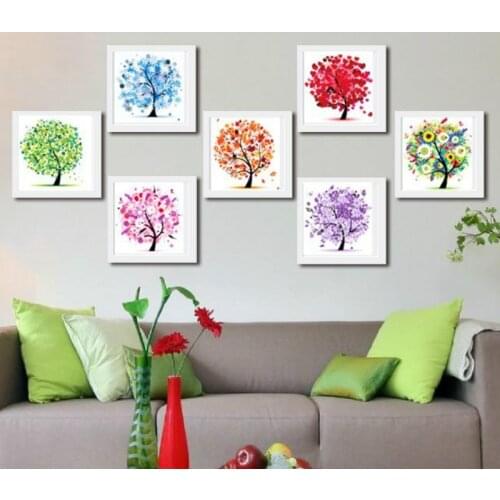 Diamond Embroidery Four Seasons Trees Picture 5d Diy Diamond Painting Needlework Diamond Cross Stitch Home Decor Gift