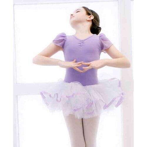 Ballet TUTU Dancewear Children Ballet Dresses For Girl Pink/Purple Swan Lake Ballet Costumes Summer Gymnastics Leotard For Girls