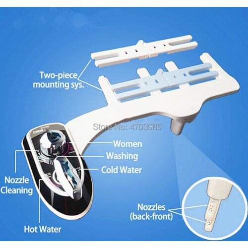 Without electric plastic Toilet shower Bidet with hot and cold water spray,women vagina spray toilet bidet with spray nozzle