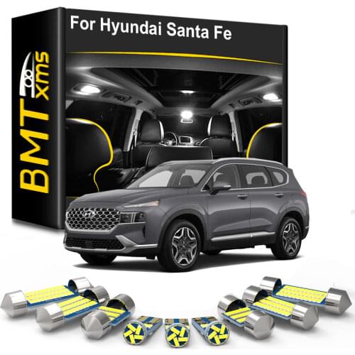 BMTxms Canbus For Hyundai Santa Fe SM CM DM TM 2000-2017 2018 2019 2020 Vehicle LED Interior Dome Light License Plate Lamp Kit
