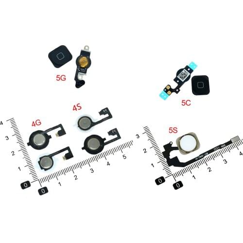 High quality Home Button Assembly Flex Cable Sensor Ribbon Complete Parts For iPhone 4 4S
