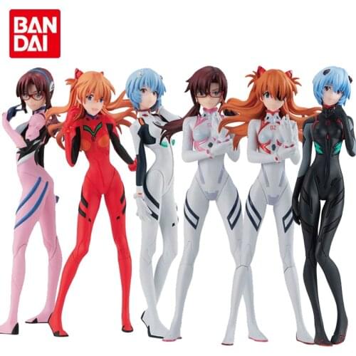 Bandai Genuine Gacha Rebuild of Evangelion 2 Ikari Shinji Ayanami Rei Asuka Langley Soryu Mari Anime Action Figures Model Toys