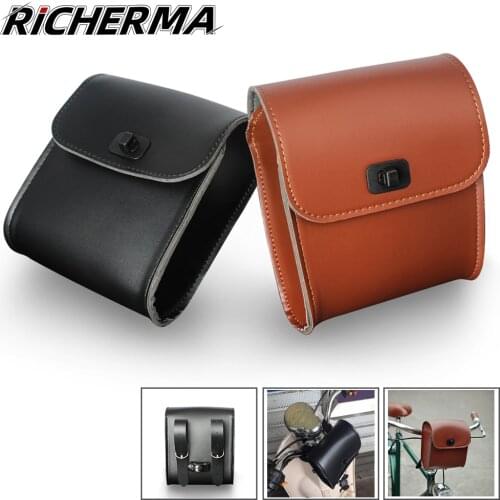Leather Motorcycle Bag Waterproof Tank Bag Top Case Motorcycle Tool Side Bag For Vespa gts 300 Shadow vt750 Motorbike Bike Bags