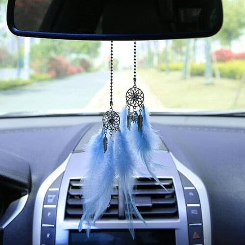 Mini Dream Catcher Car Pendant Wind Chimes Feather Decoration Home Decor & Wall Hanging Adornment Handmade Dreamcatcher Gifts