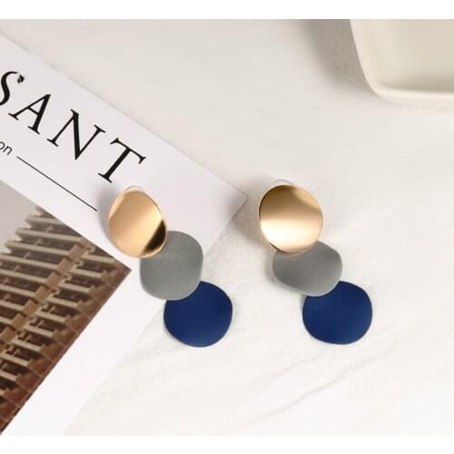 ZWC Trendy Vintage Metal Dangle Hanging Earrings For Women Statement Geometric Drop Earrings 2020 Fashion Modern Brincos Jewelry