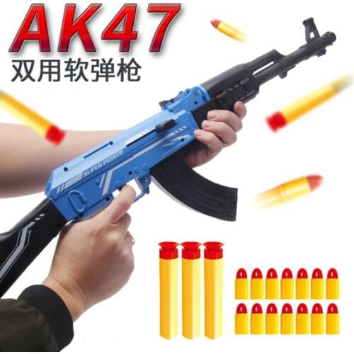 AK47 Soft Rubber Bullet Electric Gun Toy Rifle Simulation Air Gun Weapon For Boys Outdoor Game Gifts