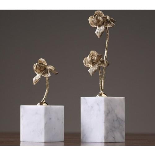 New classical handmade copper flower ornament living room TV cabinet wine cabinet decoration sample board soft packaging