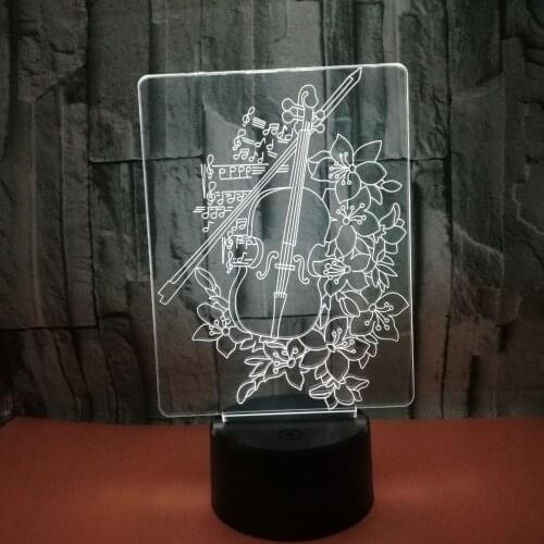 New Cello 3d Night Light Colorful Touch Remote Control Usb 3d Led Light Decorative Small Desk Led Lamp