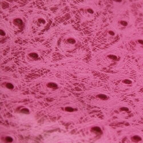 Wholesale Ostrich Paattern Genuine Cowhide Leather Fabric Natural Cow Skin Embossed Soft Bags Sofa Leather Material Waterproof