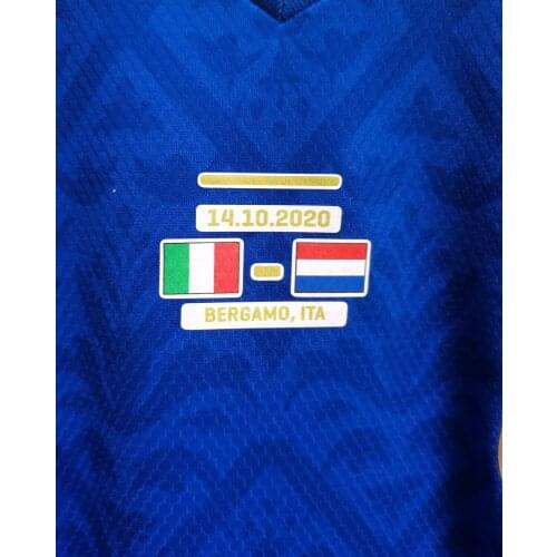 2020 Italy Match Details Italy Vs Holland Game Match Date Text Iron On Soccer Patch Badge