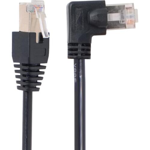 Straight to Cable8P8C STP Cat6 Lan Ethernet Network Patch Cord 90 Degree