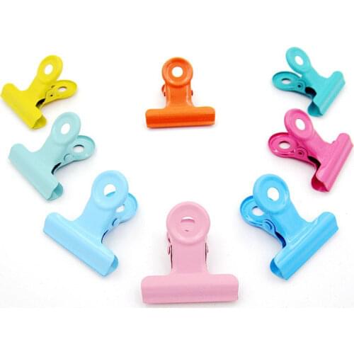 50pcs/lot Multicolor 30mm Round Metal Binder Clips Folder Notes Letter Paper Clip School Office Binding Supplies Accessories